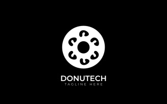 Donut Tech Logo Design Template