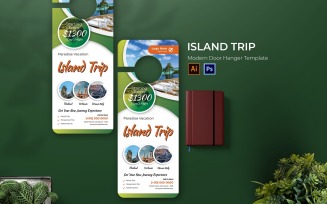 Island Trip Door Hanger Print Template
