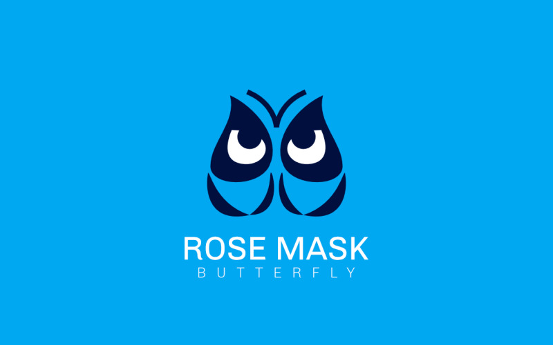 Rose Mask - Butterfly Logo Logo Template