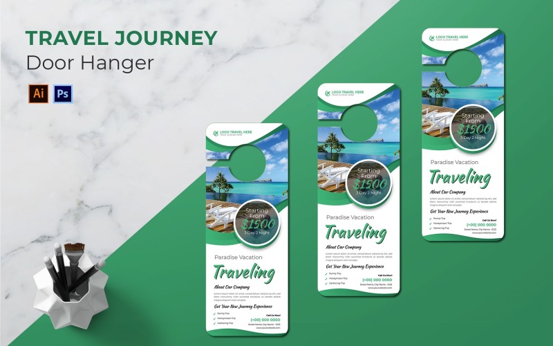 Travel Journey Door Hanger Corporate Identity