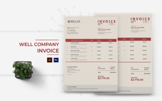 Well Company Invoice Print Template