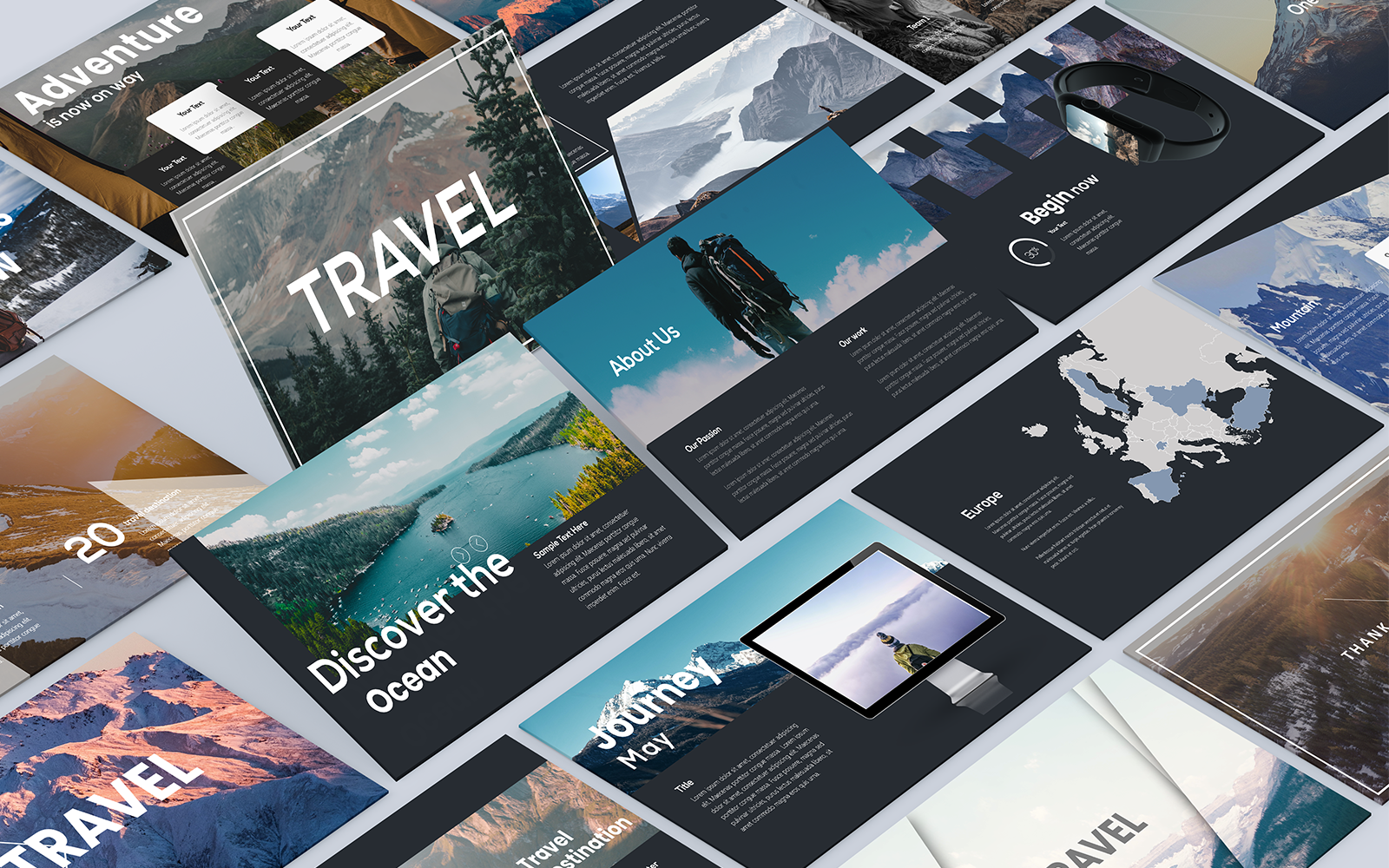 Travel Pitch Deck - Minimalist Multipurpose PowerPoint Template With Master Slide Embed