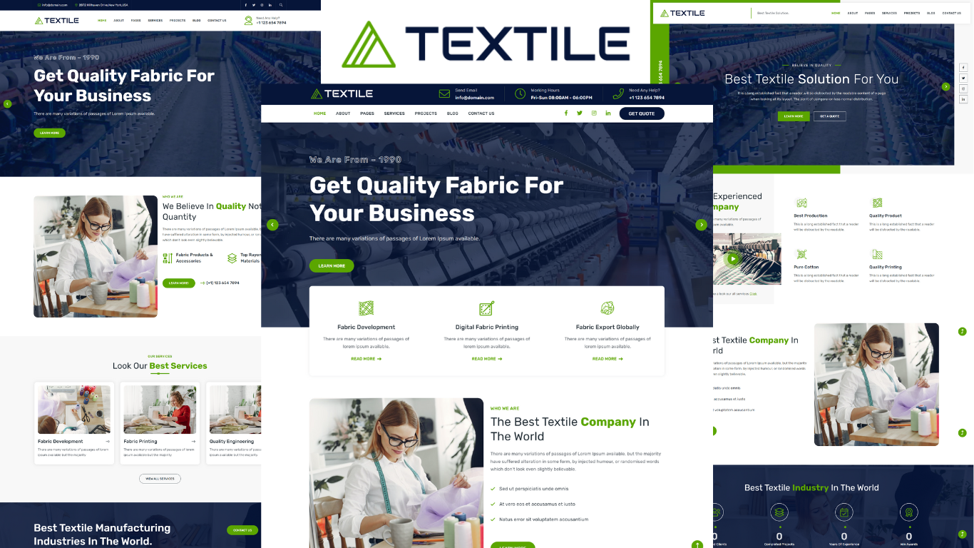 Kit Graphique #185165 Business Textile Web Design - Logo template Preview