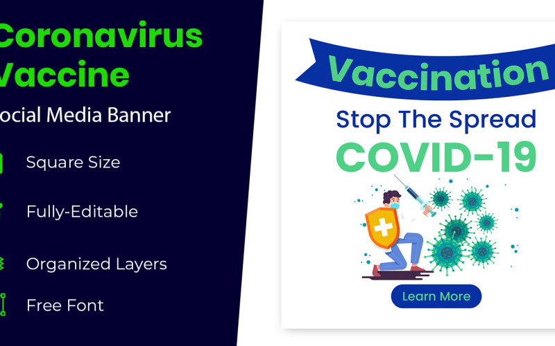 Coronavirus Protection Related Banner Design Social Media