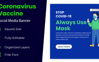 Coronavirus Symptoms Template Banner Design