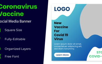 Coronavirus Vaccine Social Media Banner Design
