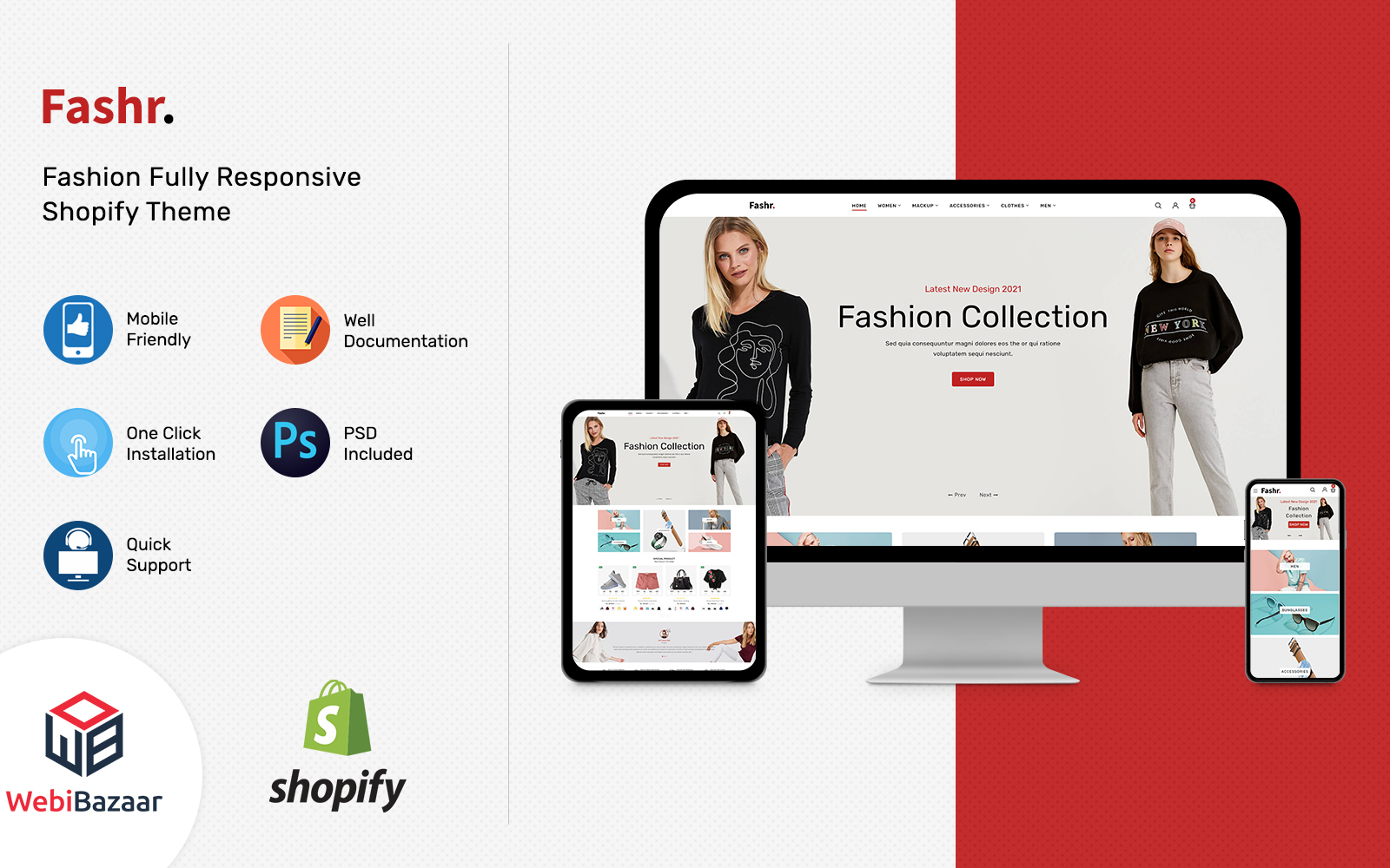 Fashr - Moderne mode Shopify-sjabloon