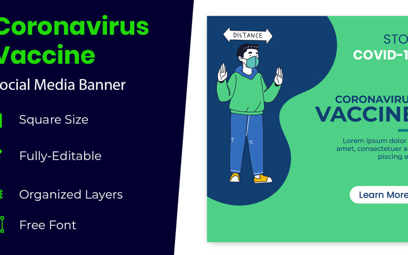Prevent Virus Coronavirus Banner Design Social Media