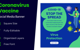 Prevention of Covid-19 Social Media Banner Design