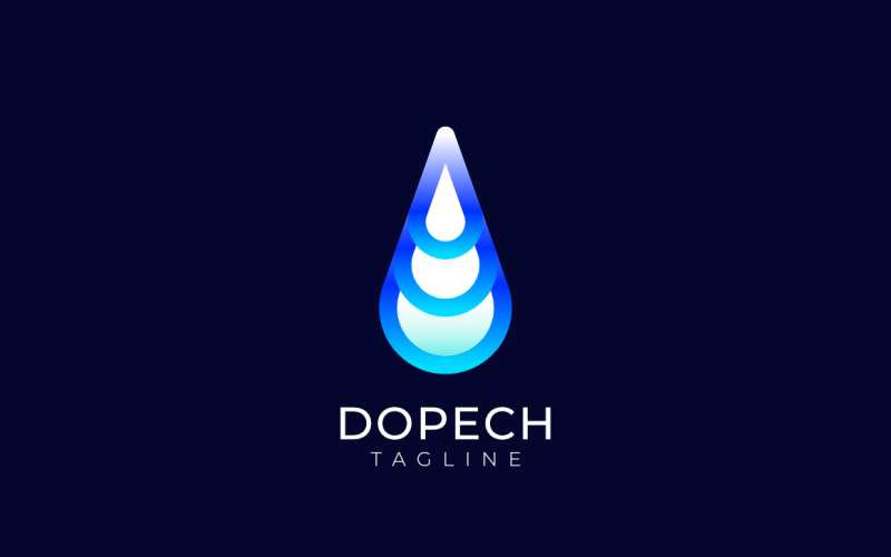 Drop Tech - Gradient Logo Design Template Logo Template