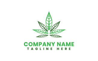 Eco Canna Leaf Business Logo Template