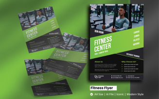 Green Fitness Flyer Corporate Identity Template