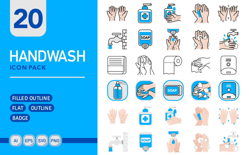 Handwash - Vector Icon Pack Icon Set