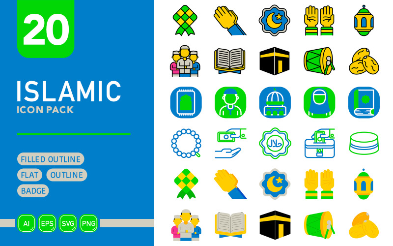 Islamic - Vector Icon Pack Icon Set