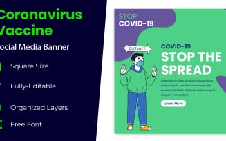 Prevent Coronavirus Social Media Banner Design