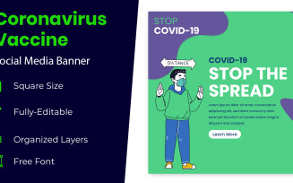 Prevent Coronavirus Social Media Banner Design