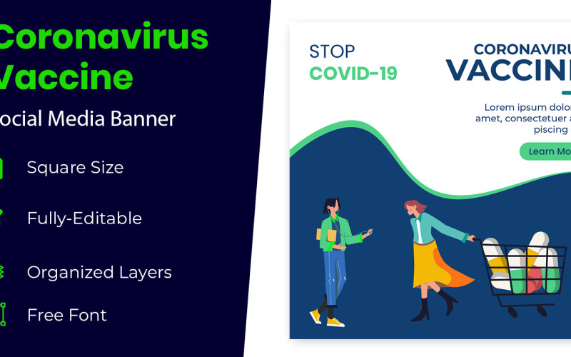 Prevent Infection Risk Of Coronavirus Banner Design Social Media