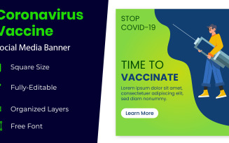 Stop Covid-19 Vaccine Social Media Design