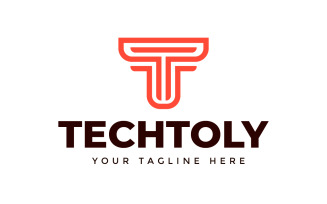 TechToly Modern Typography Logo template