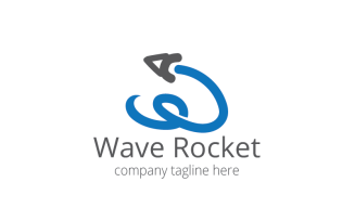 Wave Rocket Logo Template