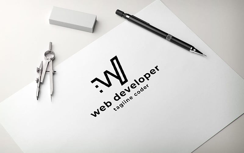 Web Developer Letter W Logo Logo Template