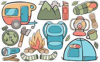 Camping - Doodle Vector #01