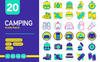 Camping - Vector Icon Pack