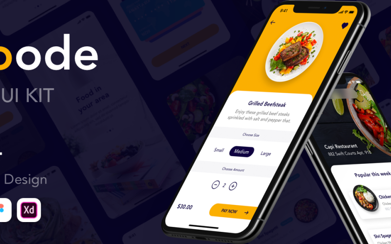 Foode - Best Food Order Mobile App Ui Kit UI Element