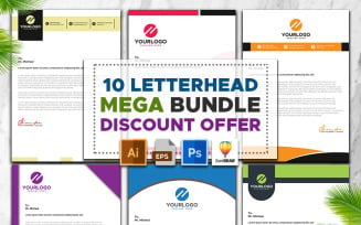 Letterhead 10 Template Bundle - Corporate Identity Template