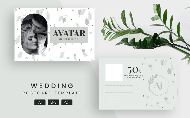 Attractive Wedding Post card Corporate Identity