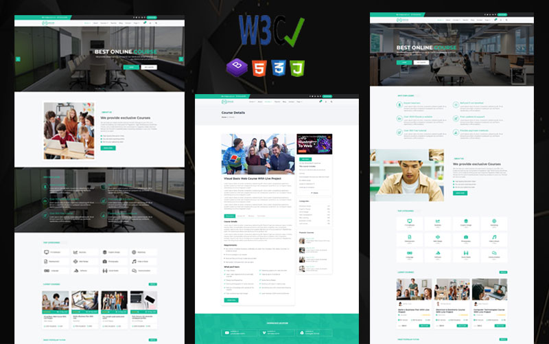 Educam | HTML-sjabloon voor onderwijs en online cursussen.