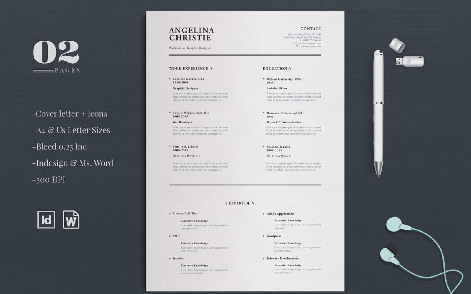 Kit Graphique #185523 Rsum Cv Divers Modles Web - Logo template Preview