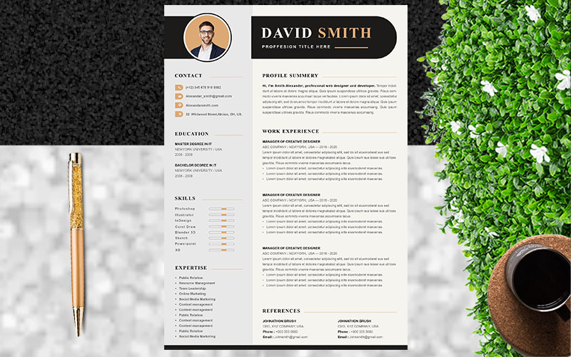 Template #185526 Page3 Pagea4cleancvdesignelegantelegant Webdesign Template - Logo template Preview