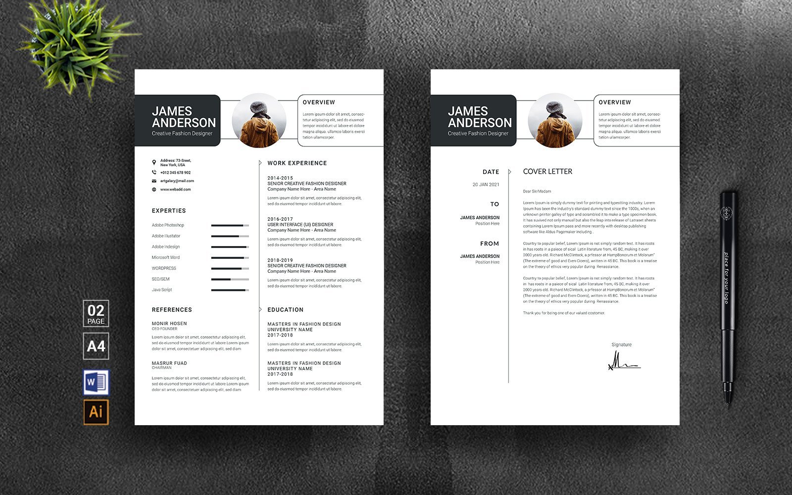 Kit Graphique #185537 2 Page Divers Modles Web - Logo template Preview