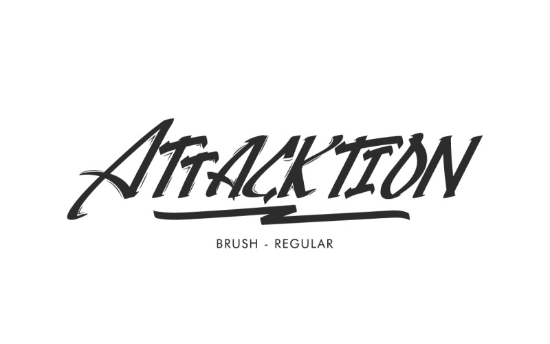 Attacktion Handmade Textured Brush Font