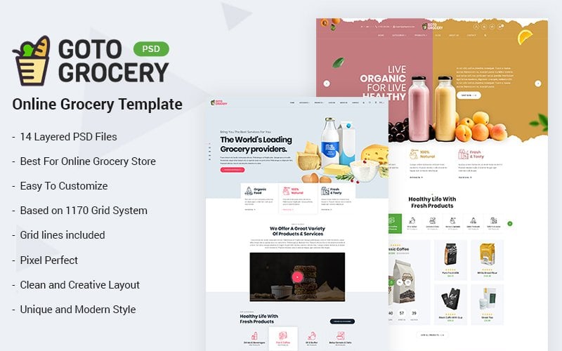 Template #185614 Grocery Store Webdesign Template - Logo template Preview