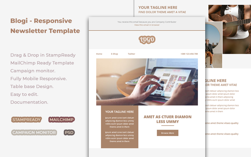 Template #185656 Campaigns Email Webdesign Template - Logo template Preview