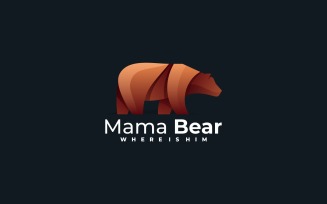 Bear Gradient Colorful Logo Template