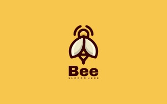 Bee Simple Mascot Logo Template