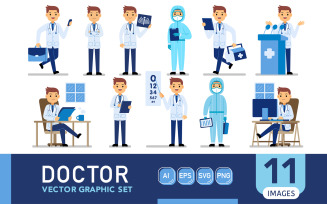 Doctor Profession Characters - Vector Graphic Set