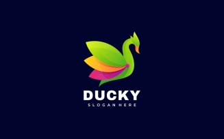 Duck Gradient Colorful Logo Template