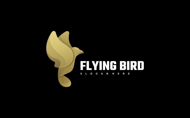 Flying Bird Gradient Colorful Logo Logo Template