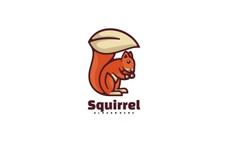 Squirrel Mascot Cartoon Logo Template
