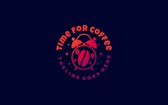 Time for Coffee Gradient Colorful Logo Template