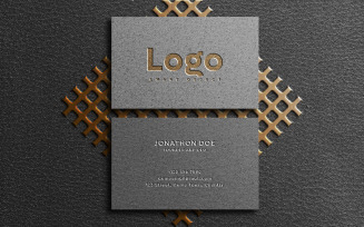 Top View Luxury Business Card Mockup