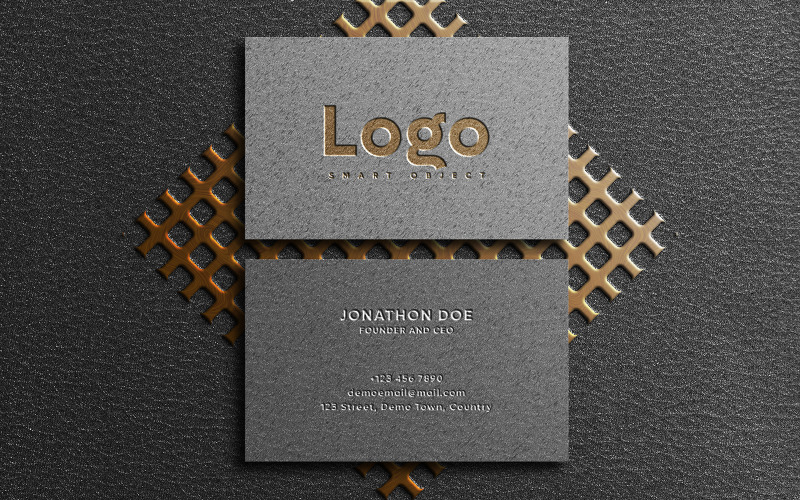 Top View Luxury Business Card Mockup Product Mockup