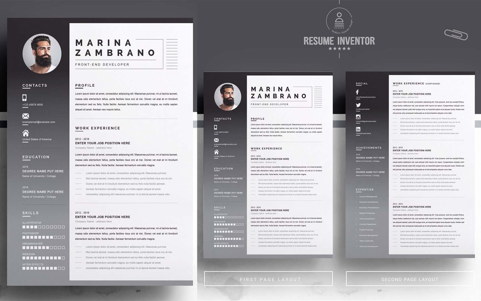 Kit Graphique #185757 Clean Cv Divers Modles Web - Logo template Preview