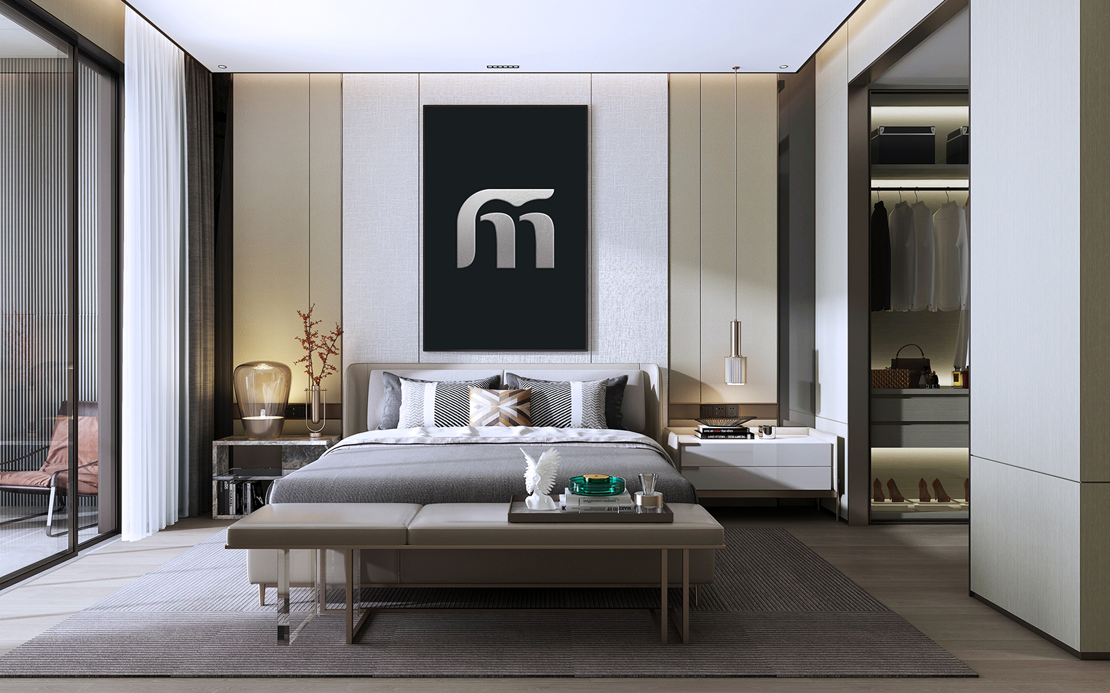 Template #185784 Roommetallicsilver3d Textletterlogo Webdesign Template - Logo template Preview