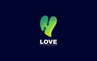 Love Gradient Colorful Logo Template