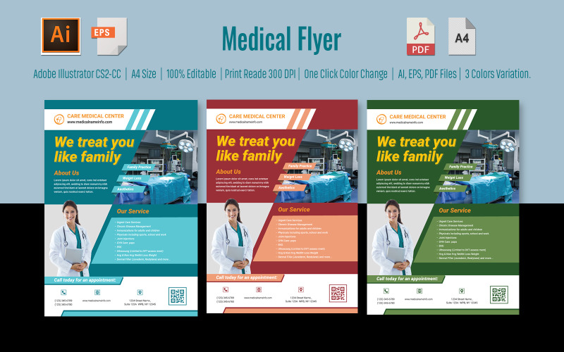 Medical Flyer-Health Care template Corporate Identity